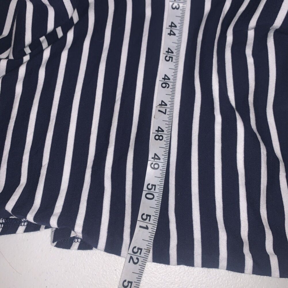 Boden Marcia Shirt Midi Dress Womens 8R Navy White Stripe Jersey Office Preppy - Picture 6 of 13